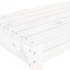 Banco de jardín madera maciza de pino blanco 110x38x45