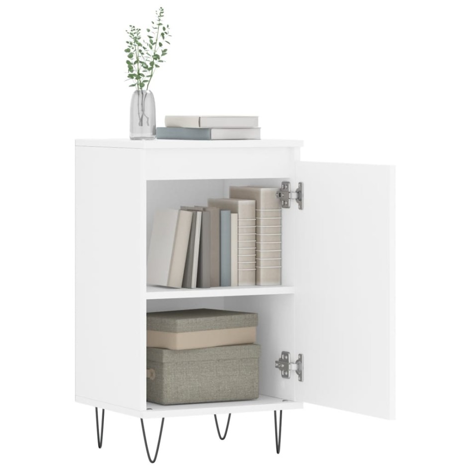 Aparadores 2 uds madera de ingeniería blanco 40x35x70