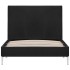 Estructura de cama de tela negro 90x200