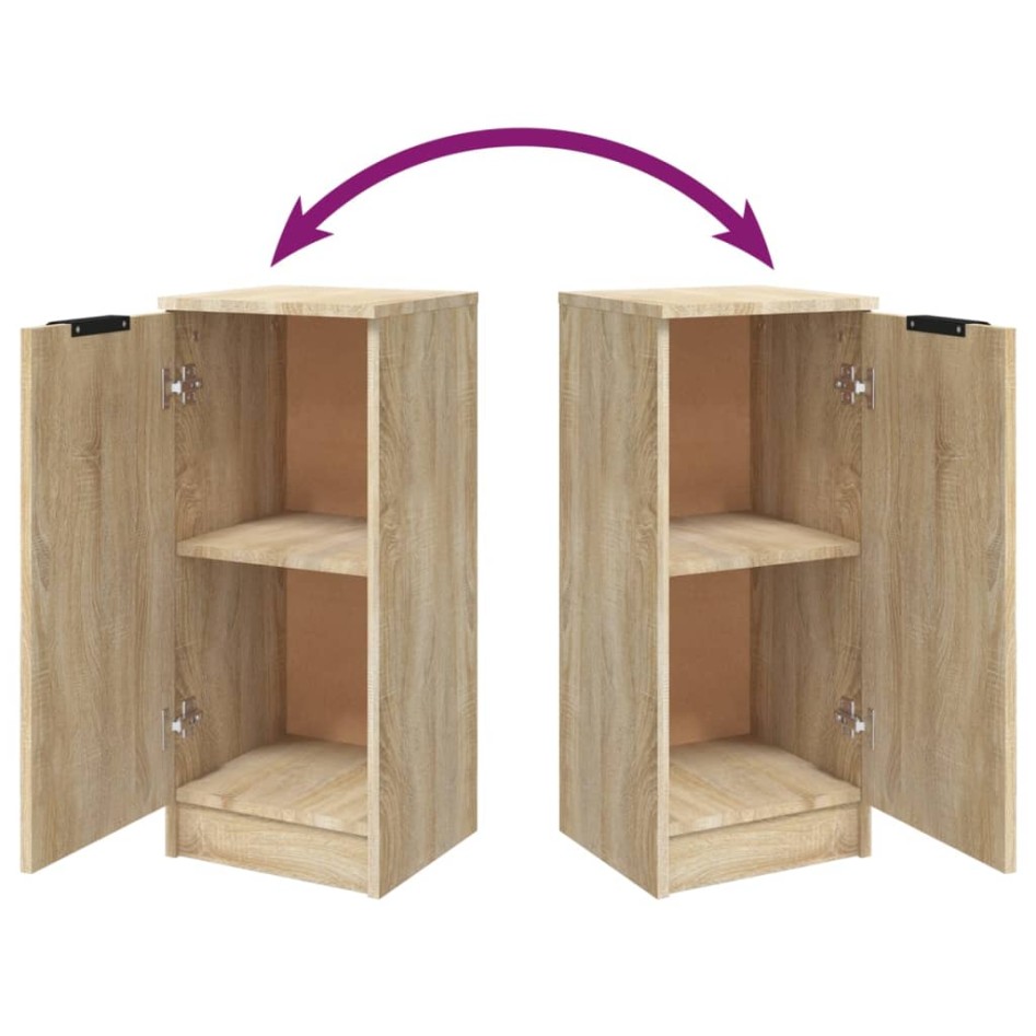 Aparadores 2 uds madera contrachapada roble Sonoma 30x30x70
