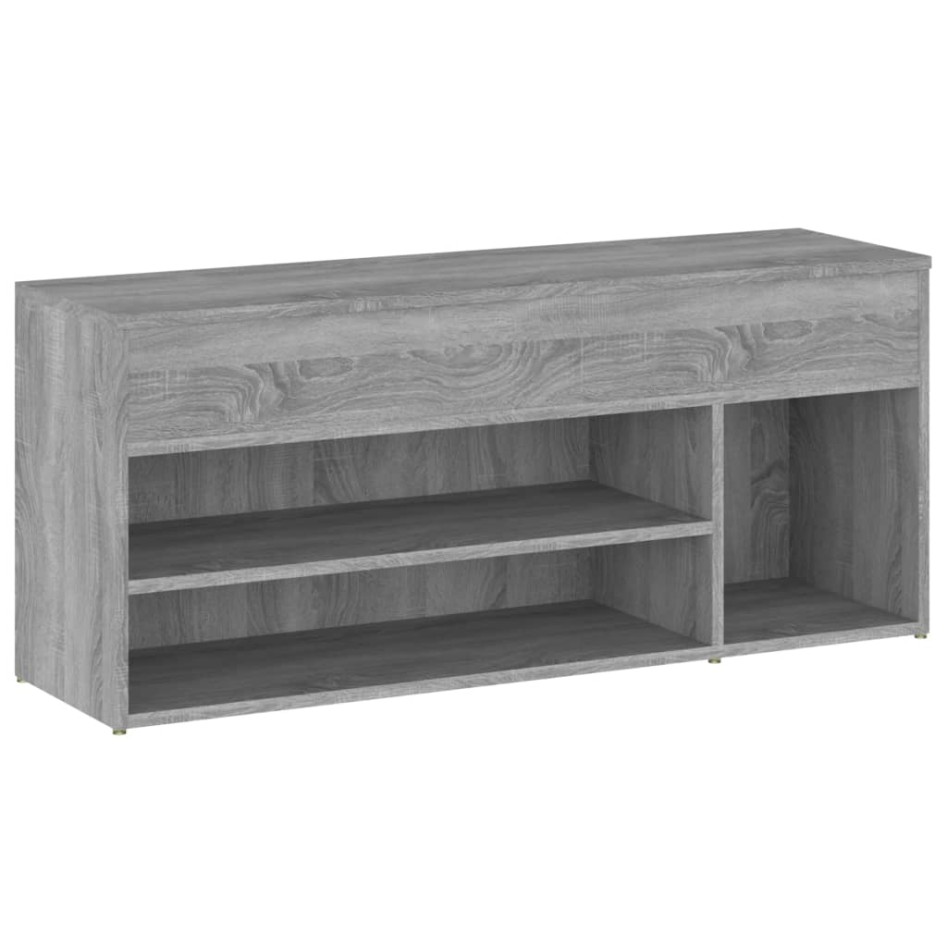 Banco zapatero madera contrachapada gris Sonoma 105x30x45