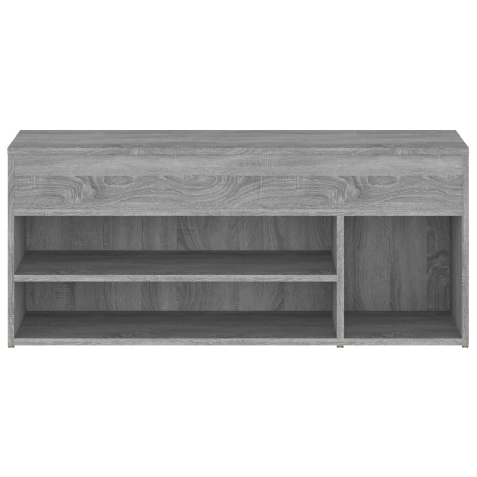 Banco zapatero madera contrachapada gris Sonoma 105x30x45