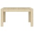 Mesa de comedor contrachapada color roble sonoma 140x74,5x76