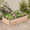Jardinera arriate con forro madera maciza abeto 120x60x25 cm