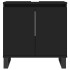 Armario de baño madera de ingeniería negro 58x33x60
