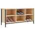 Mueble zapatero madera contrachapada roble Sonoma 100x35x50