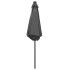 Sombrilla de jardín luces LED palo de aluminio antracita 270