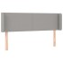 Cabecero con LED de tela gris claro 147x16x78/88