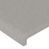 Cabecero con LED de tela gris claro 147x16x78/88