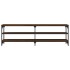 Mueble de TV madera contrachapada roble marrón 160x30x50