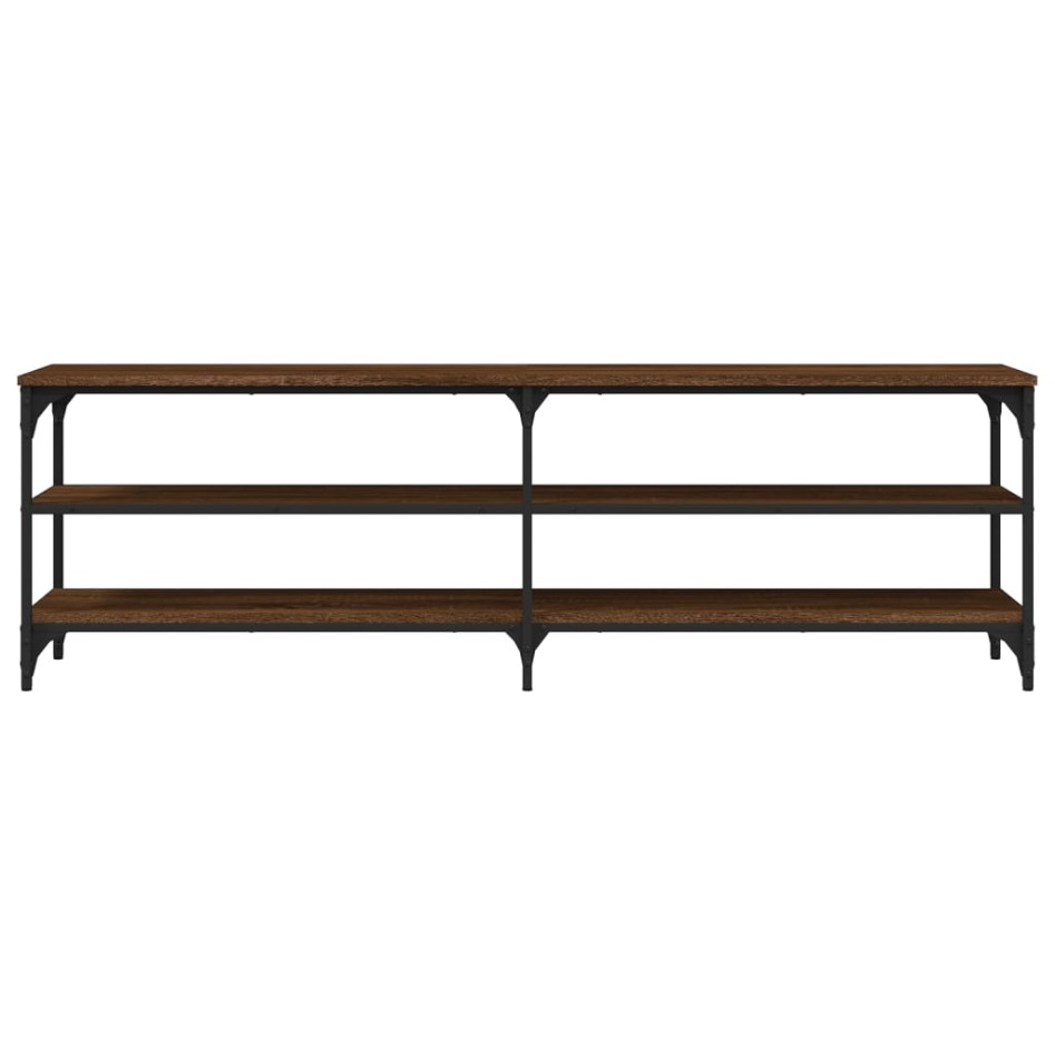 Mueble de TV madera contrachapada roble marrón 160x30x50