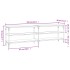 Mueble de TV madera contrachapada roble marrón 160x30x50