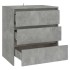 Aparador de madera contrachapada gris hormigón 70x41x75
