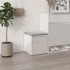 Cajón taburete madera contrachapada blanco brillo 40,5x40x40