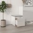 Cajón taburete madera contrachapada blanco brillo 40,5x40x40