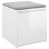 Cajón taburete madera contrachapada blanco brillo 40,5x40x40