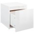 Cajón taburete madera contrachapada blanco brillo 40,5x40x40