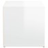 Cajón taburete madera contrachapada blanco brillo 40,5x40x40