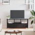 Mueble de TV hierro y madera contrachapada negro 102x33x45