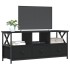 Mueble de TV hierro y madera contrachapada negro 102x33x45