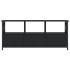 Mueble de TV hierro y madera contrachapada negro 102x33x45