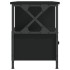 Mueble de TV hierro y madera contrachapada negro 102x33x45