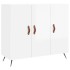 Aparador de madera de ingeniería blanco brillo 90x34x80