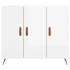 Aparador de madera de ingeniería blanco brillo 90x34x80