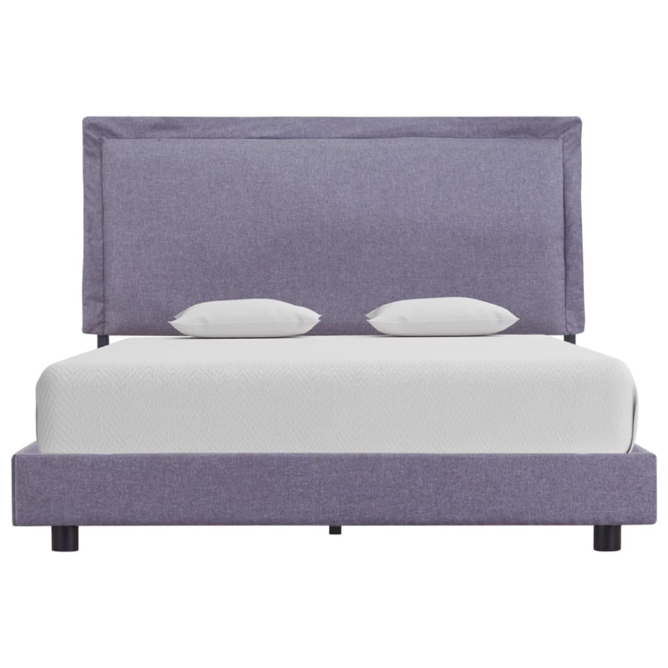 Estructura de cama de tela gris claro 140x200