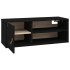 Armarios de pared 2 uds madera maciza pino negro 80x30x30