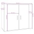 Aparador madera contrachapada color roble ahumado 80x33x70