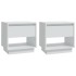Mesitas de noche 2 uds madera contrachapada blanco 45x34x44
