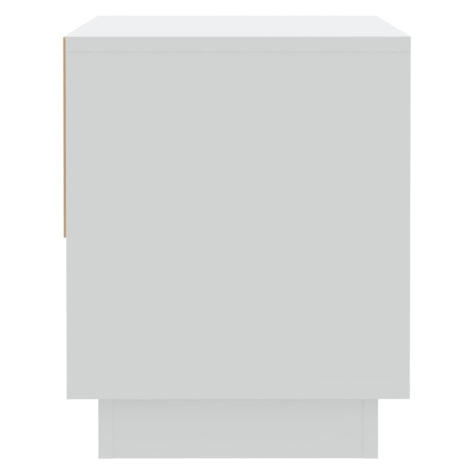 Mesitas de noche 2 uds madera contrachapada blanco 45x34x44