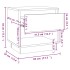 Mesitas de noche 2 uds madera contrachapada blanco 45x34x44