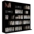 Estantería para CD madera contrachapada negro 102x23x89,5