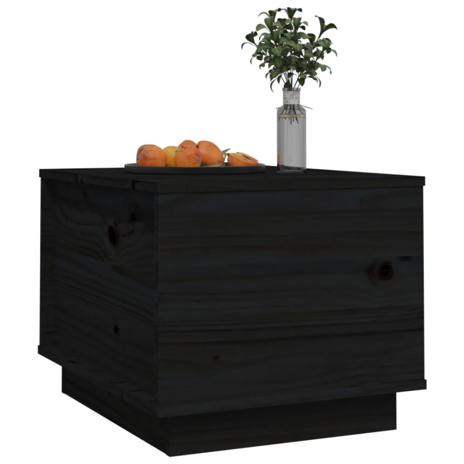 Mesa de centro de madera maciza de pino negro 40x50x35