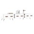 Mueble de TV madera de ingeniería blanco brillo 150x36x30