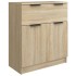 Aparador de madera contrachapada color roble Sonoma 60x30x70