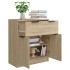 Aparador de madera contrachapada color roble Sonoma 60x30x70