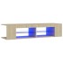 Mueble de TV con luces LED roble Sonoma 135x39x30