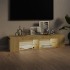 Mueble de TV con luces LED roble Sonoma 135x39x30