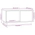Mesa de centro de madera maciza de pino 80x50x40