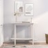 Mesa consola de madera maciza de pino blanco 110x40x80