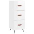 Aparador de madera contrachapada blanco brillante 34,5x34x90