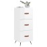 Aparador de madera contrachapada blanco brillante 34,5x34x90