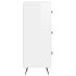 Aparador de madera contrachapada blanco brillante 34,5x34x90