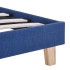 Estructura de cama de tela azul 140x200
