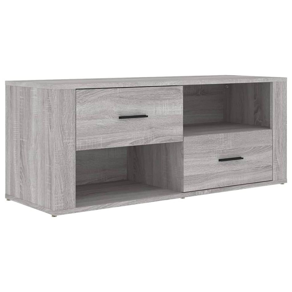 Mueble de TV madera contrachapada gris Sonoma 100x35x40