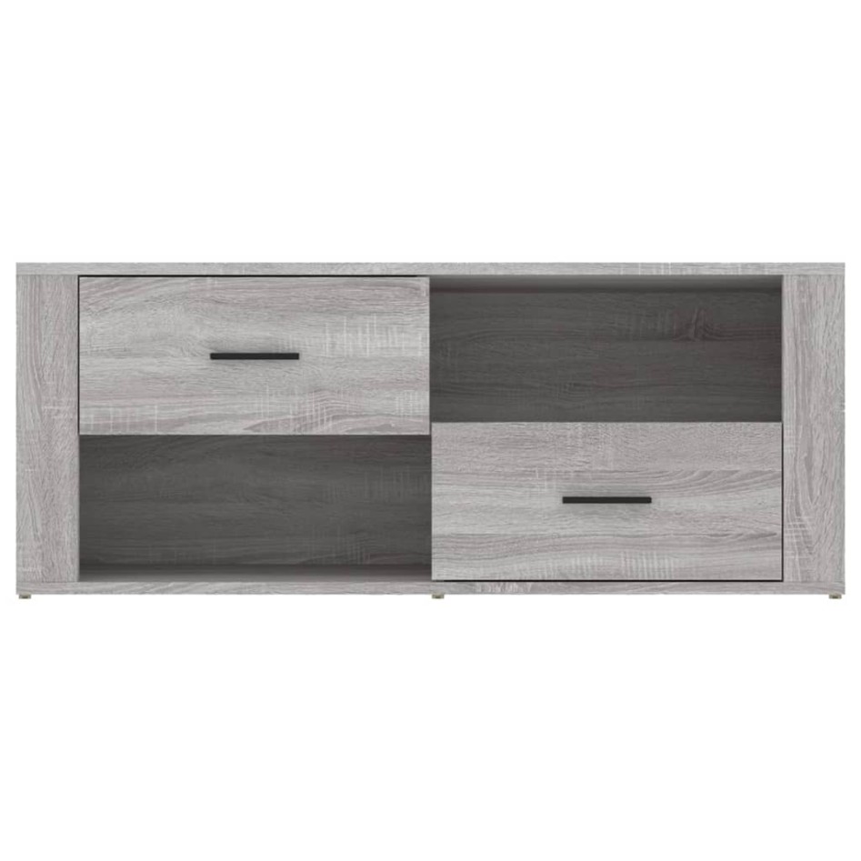 Mueble de TV madera contrachapada gris Sonoma 100x35x40