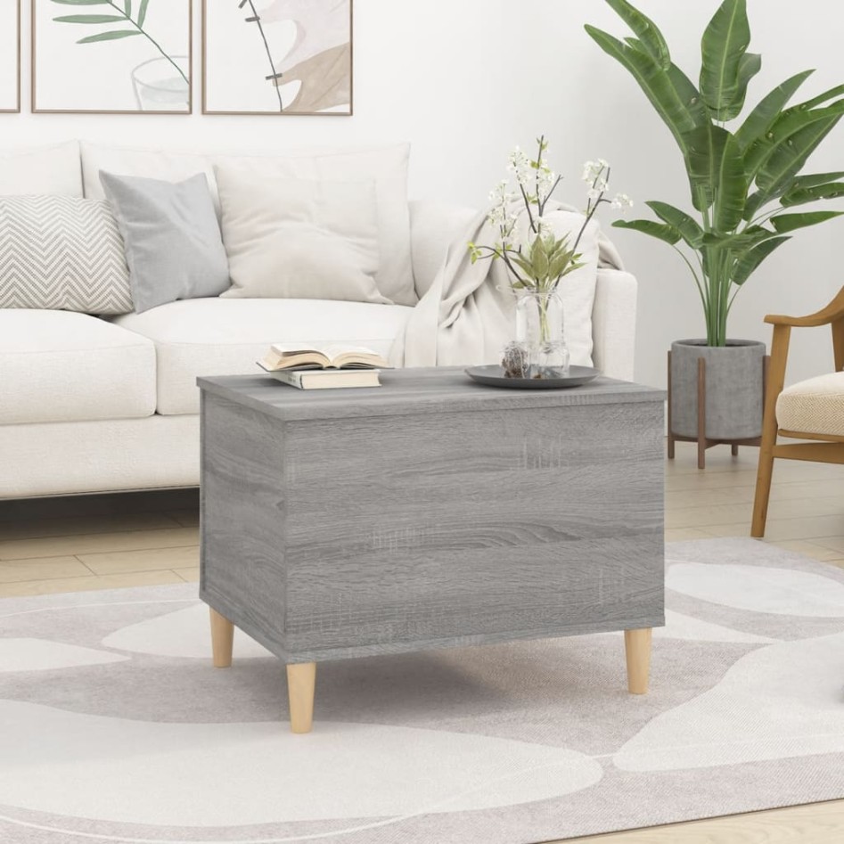 Mesa de centro madera contrachapada gris Sonoma 60x44,5x45
